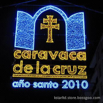 LED Motif Display, Made with Strong Iron Frame and LED Rope Light/Strings, for Outdoor, High Quality